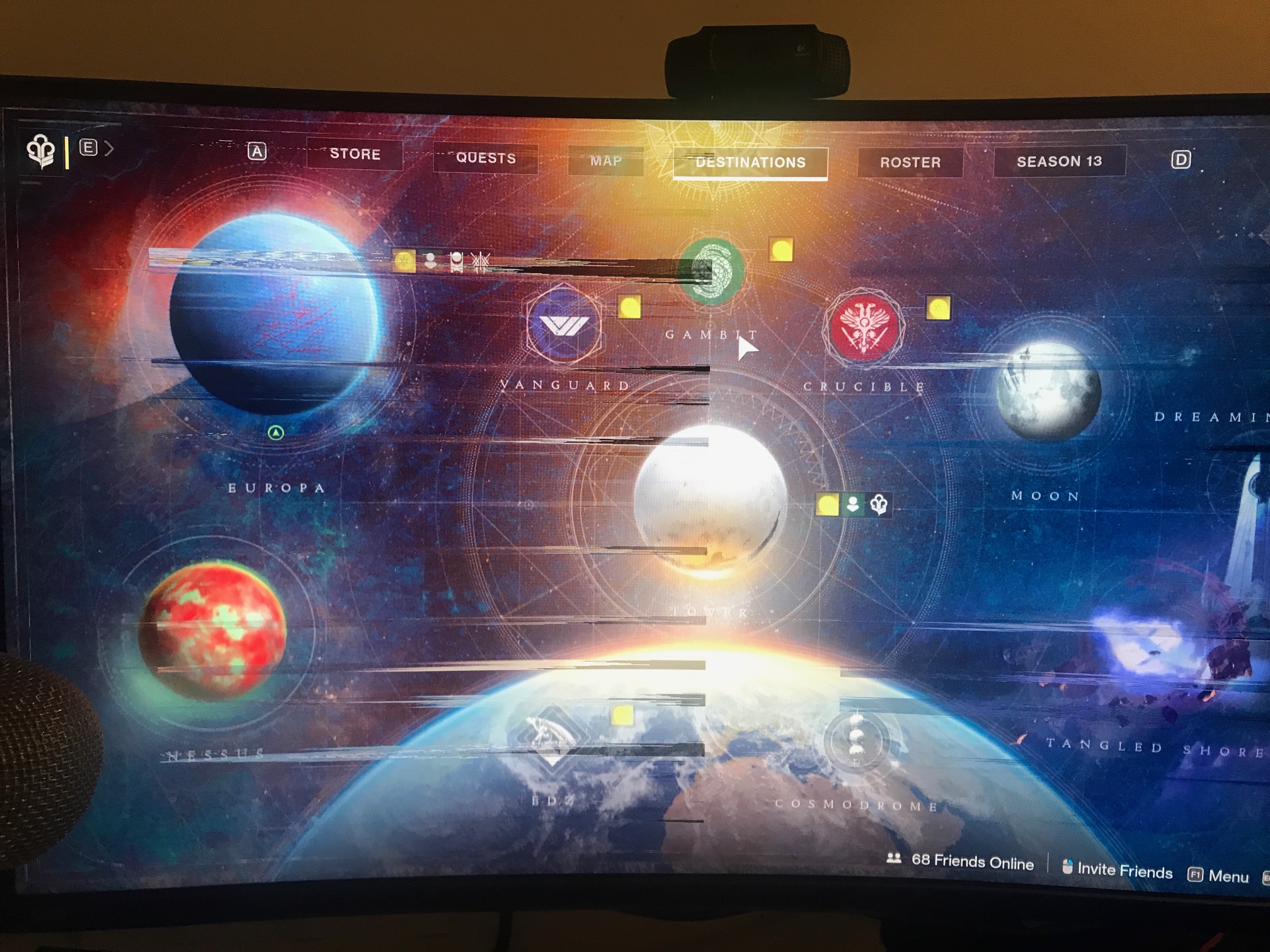 Here is the buggy stuff I think it has something to do with the PIP build into the monitor or something. Only happens with the overdrive set to high on 144hz, it splits the middle of the screen and shows the black lines flicker.