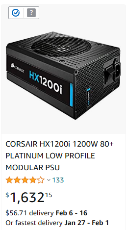 HX1200i Overpriced Canada