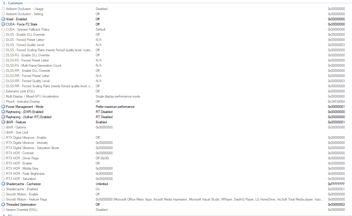 nvcp settings