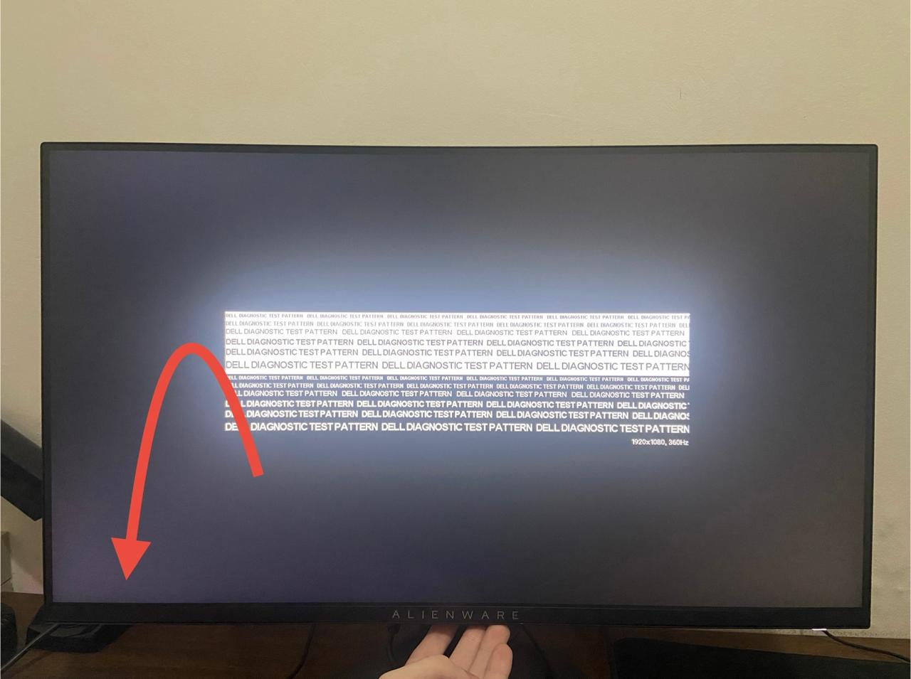 The part of the monitor that gets very hot is the plastic frame that ends the monitor (bottom left).