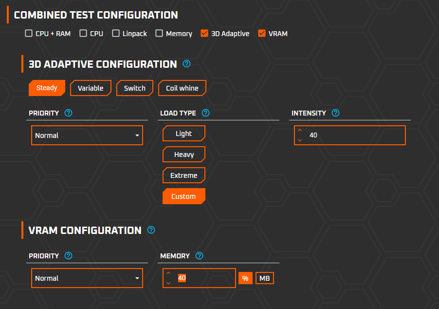 OCCT config